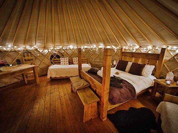 Yurt with Hot Tub on a Glampsite in the 
