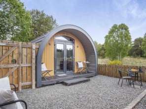 Modern Romantic Glamping Pod Getaway in the Cairngorms