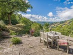 Enjoy alfresco dining with a stunning backdrop