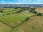Aerial view of the large dog walking paddock with Celtic symbol Aerial view of the large dog walking paddock with Celtic symbol