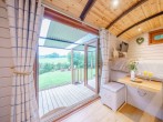 Double doors to terrace and countryside views