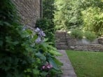 Pretty walk way leading to the hot tub Pretty walk way leading to the hot tub