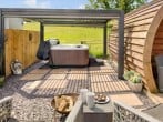 Indulge in total relaxation in your private hot tub Indulge in total relaxation in your private hot tub