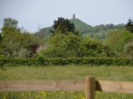 From the bottom of the garden you can see the famous Glastonbury Tor