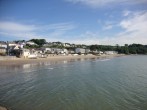 Saundersfoot beach with Coppet Hall to the right hand side