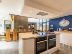 The open-plan contemporary  kitchen will test the best of chefs