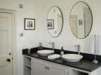 En suite bathroom with Jack and jill washbasins in the master bedroom En suite bathroom with Jack and jill washbasins in the master bedroom