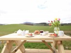 Enjoy al fresco dining amid stunning countyside views