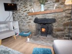 The wood burner is perfect for those cosy evenings in