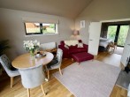 Step inside the fantastic open-plan accommodation with wood burner
