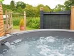 A newly installed private 4 persons hot tub, relax and enjoy the views