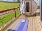 Sauna just for two with yoga deck Sauna just for two with yoga deck