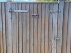 Gate at the rear of the garden perfect for train spotting