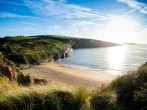 Breath-taking views of the beach at Mwnt, ideal for paddleboarders
