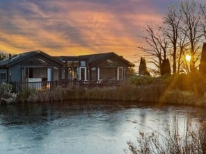 Contemporary Waterside Lodge with Private Hot Tub