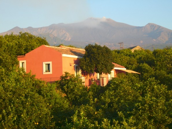 Exterior with Mt. Etna 