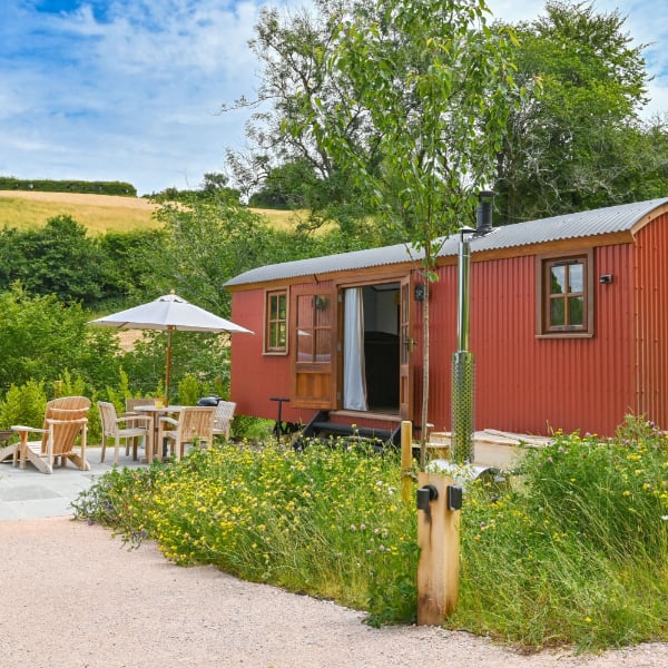 Shepherds Lodge in Devon with hot tub