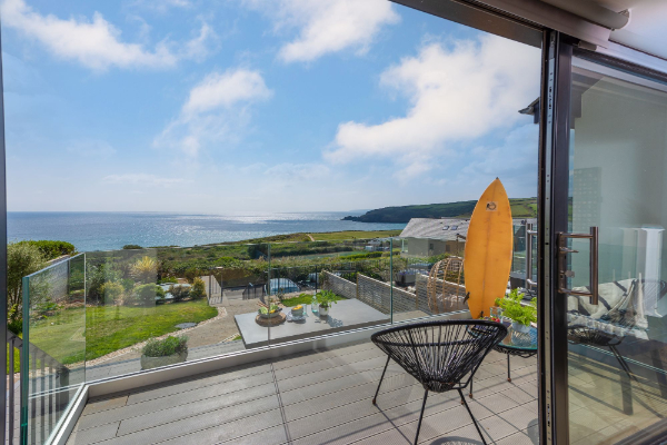Ocean View balcony in Cornwall