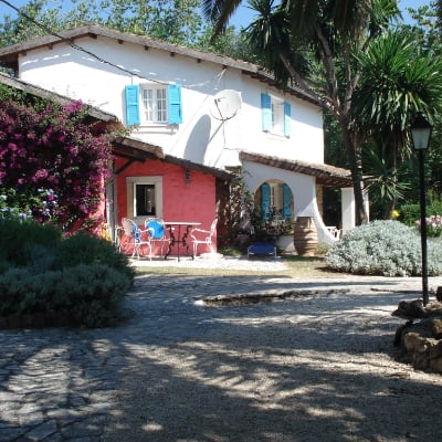 Cottages in an old olive press in Corfu, Greece