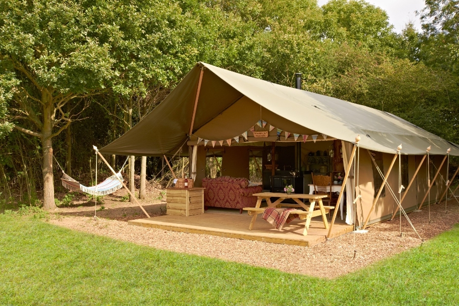 Luxury lodge tents in Suffolk