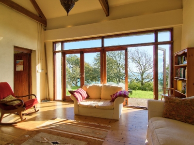 Living room at Cornwall longhouse