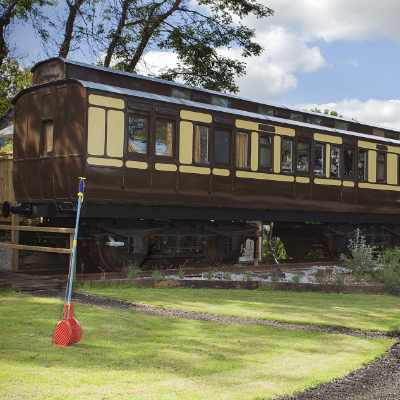 Converted slip coach in Cornwall