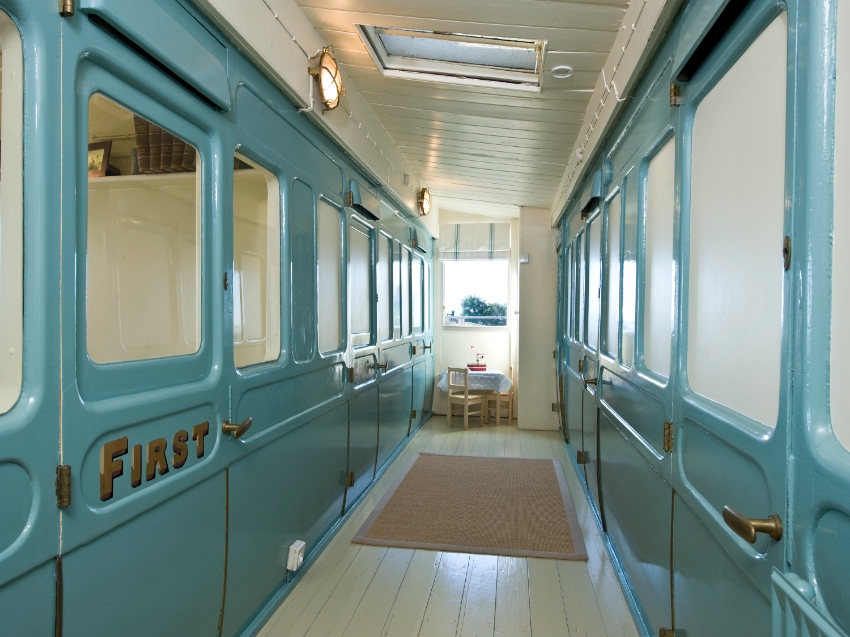 Train carriage conversion on the Sussex coast
