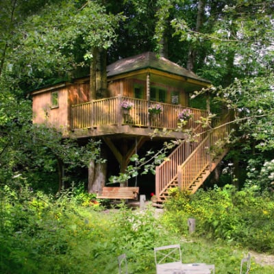 Old Mill treehouse near Bath, Somerset