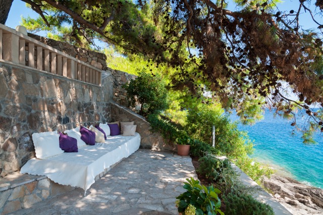 Huge day bed at Villa Rosemarine in Croatia