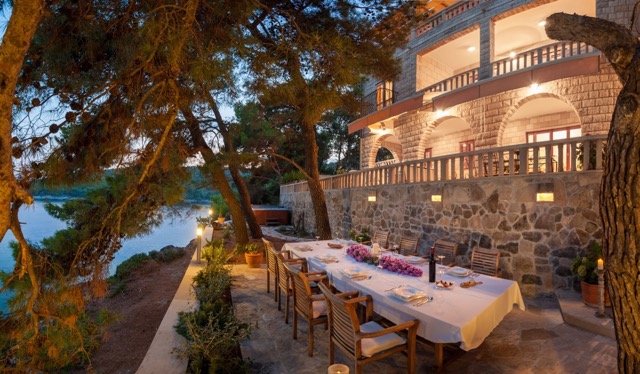 Waterfront dining in Croatia
