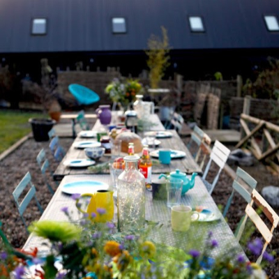 Al fresco dining at Westbrook Court