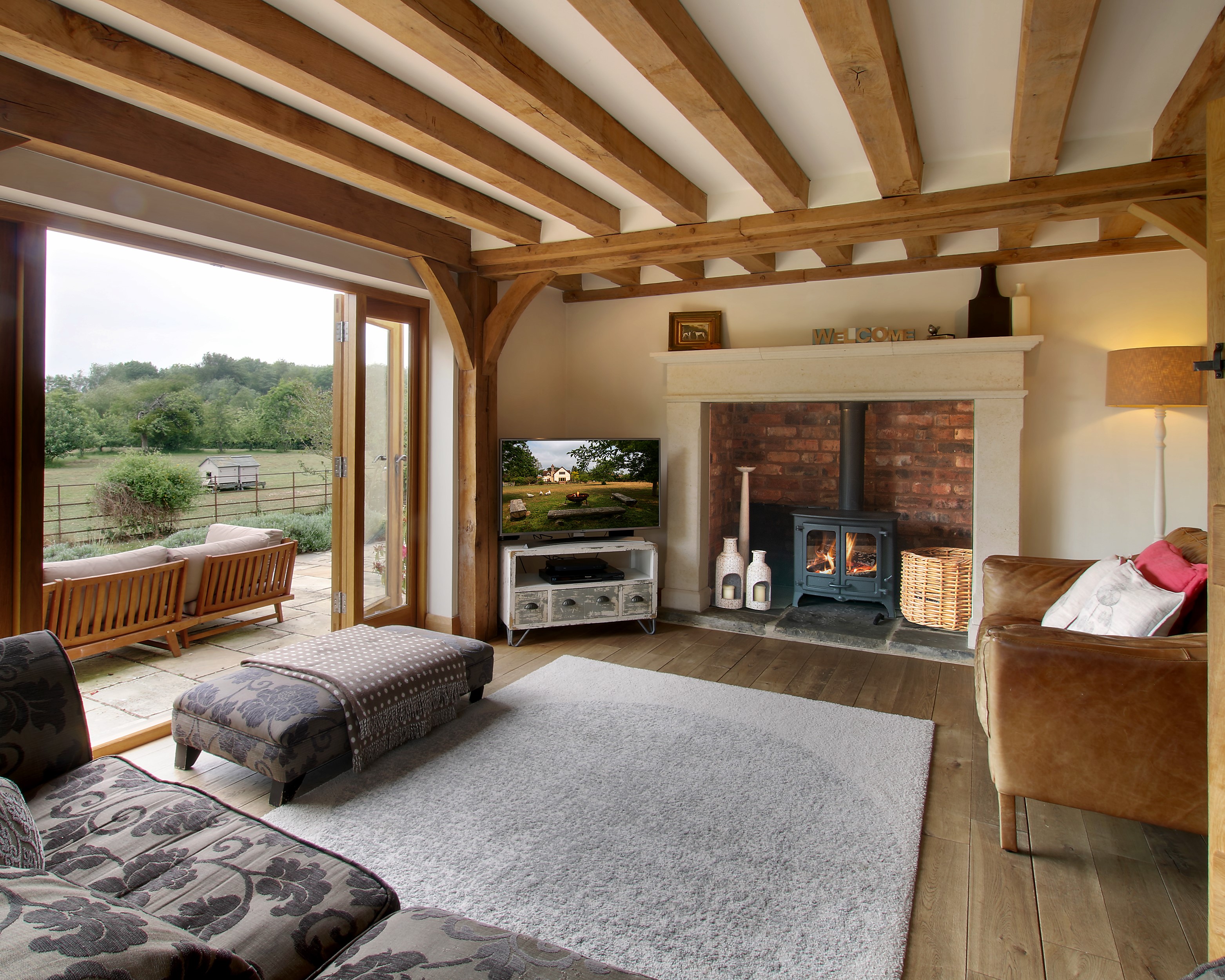 Living room with countryside views