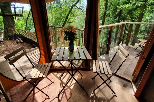 Treetops glamping deck