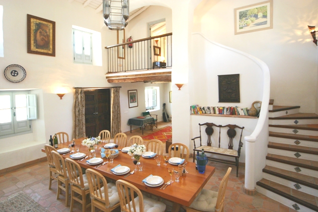 Dining room in luxury Spanish finca